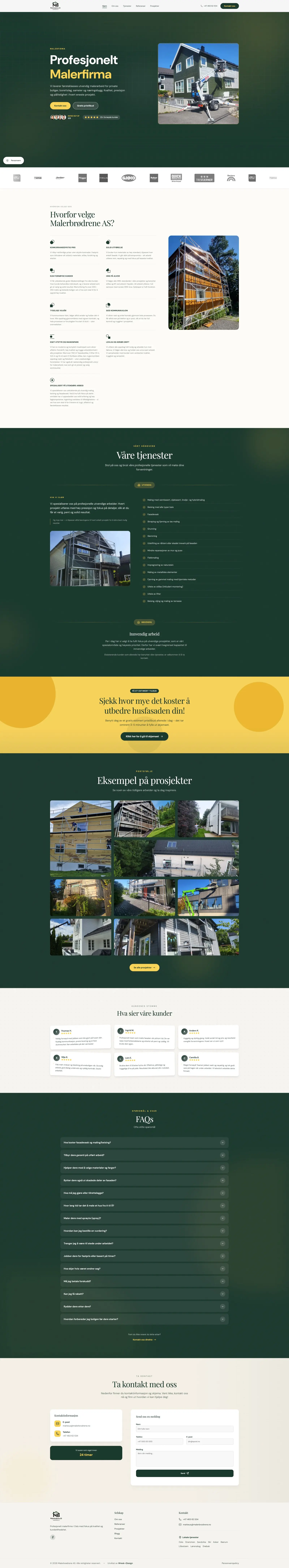 Malerbrødrene - firma malarska - widok desktop